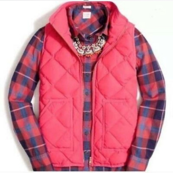 🆕️ J Crew Pink Quilted Vest. NWT - Picture 8 of 8